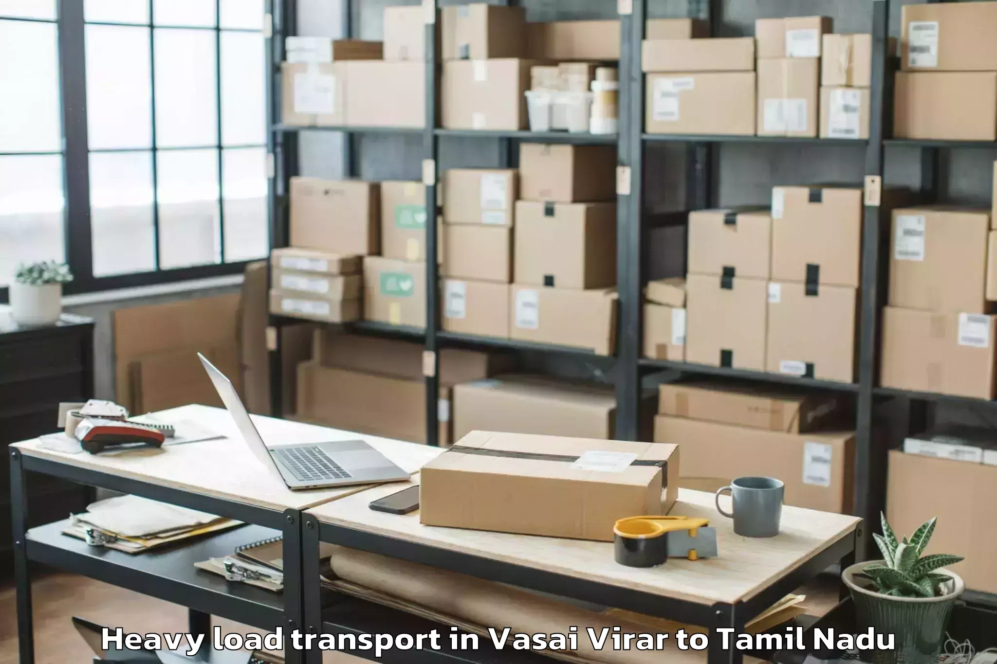 Easy Vasai Virar to Valavanur Heavy Load Transport Booking